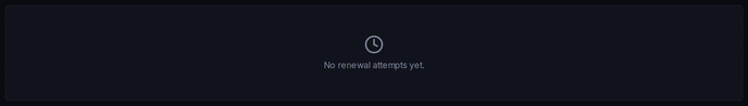 The Attempts tab: each certificate generation attempt with its step-by-step timeline.