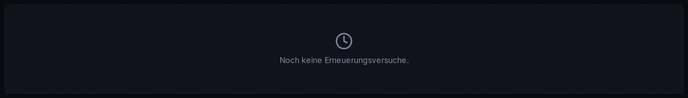Der Tab „Versuche“: jeder Zertifikats-Generierungsversuch mit seiner schrittweisen Timeline.