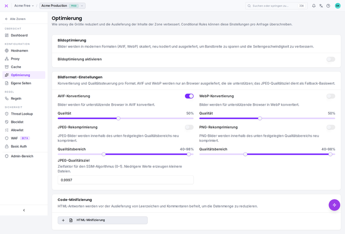Bildoptimierung und Format-Konvertierung.